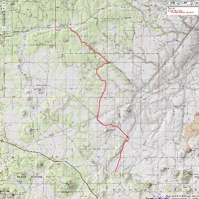 Map - AZT from Cedar Ranch TH to the Moqui Stage Stop, 24.5 miles, Passage 35